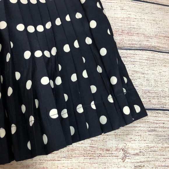 Tommy Hilfiger Polka Dot Navy Pleated Skirt - Picture 5 of 5